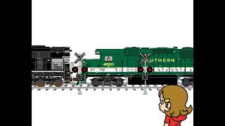 Norfolk Southern 4610 Leads NS Intermodal B62 Running Long Hood Forward! (Gateless Crossing Version)