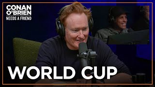 Conan Catches His Audio Engineer Watching The World Cup | Conan O'Brien Needs A Friend