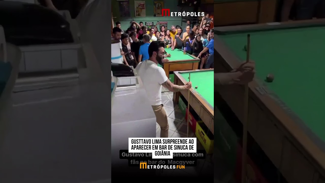 Vídeo: Gusttavo Lima surpreende fãs ao jogar sinuca em bar de