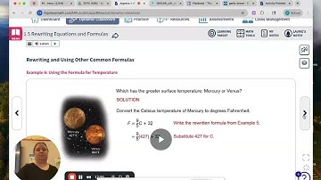 Alg 1: Lesson 1.5 Rewriting Equations and Formulas