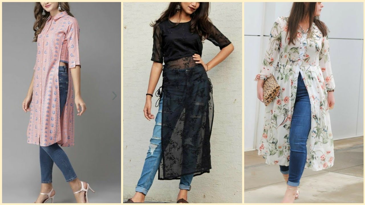 Front Kurta Designs to Pair With Jeans in Hindi|फ्रंट कुर्ते के  डिजाइन|Front Open Long Kurta Ke designs | front kurta designs to pair with  jeans | HerZindagi