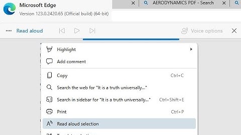 Microsoft Edge read aloud function/feature is not working on pdf files - text to speech
