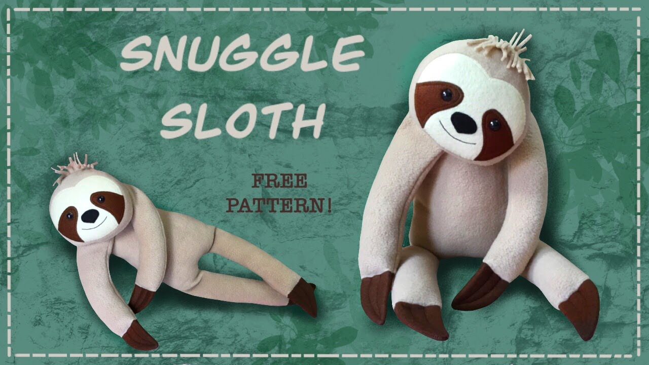 Stuffed Animal Sewing Patterns Sloth and Duck PDF Instant Download