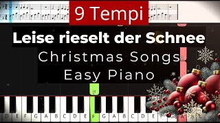 Leise rieselt der Schnee | Beautiful Easy Piano Tutorial SLOW 🎹 Klavier lernen 🎵 Felicitas Falke 🎵