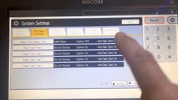 Ricoh paper type and weight settings