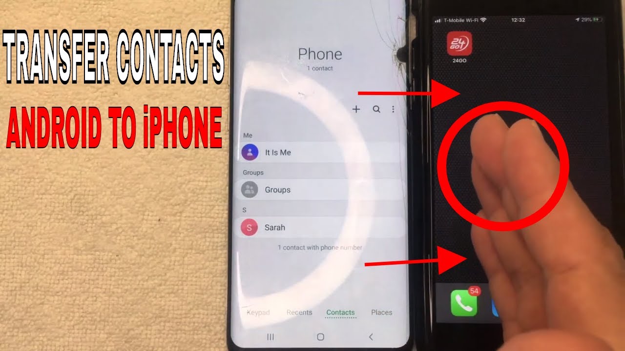 How To Transfer Contacts From Android To iPhone ������ - YouTube