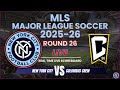 NYC FC vs Columbus Crew Live Scores | MLS 2025 Round 26