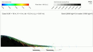Granular material cliff collapse #9: Large spatial and large particle scale