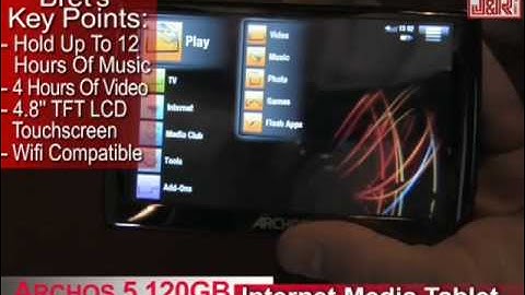 Archos 5 120GB Internet Media Tablet - JR.com