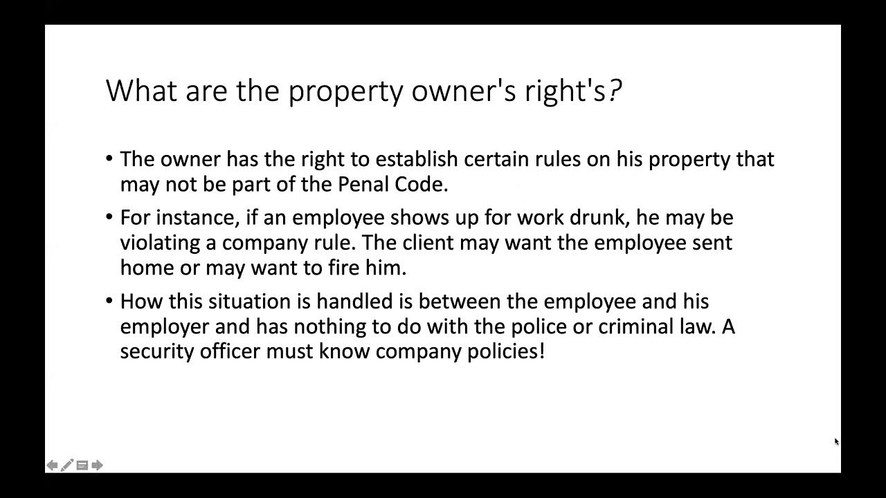 Responsibilities of the Security Officer on Private Property YouTube