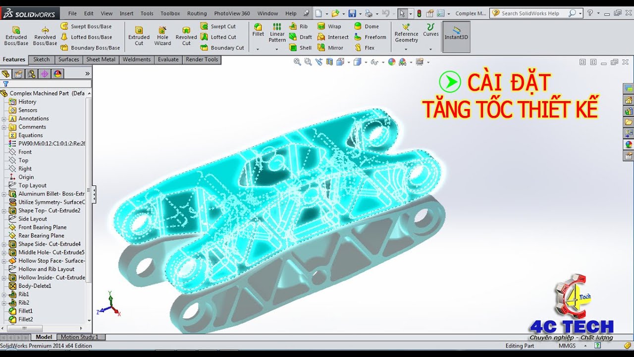 Cài đặt tăng tốc thiết kế trong SolidWorks | 4CTECH VN - YouTube
