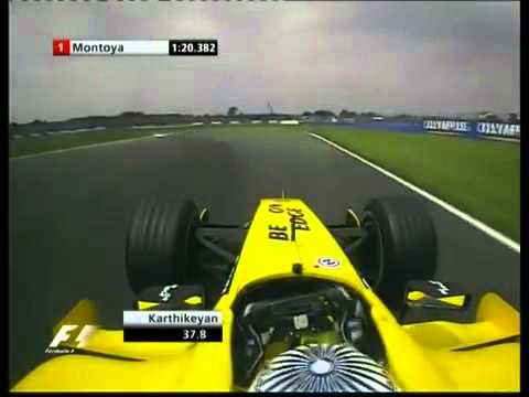 F1 Silverstone 2005 Qualifying   Narain Karthikeyan Agressive Lap!