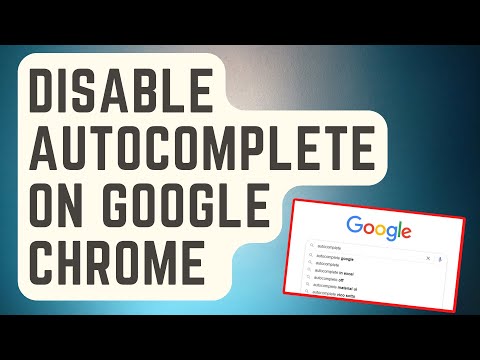 ვიდეო: შეგიძლიათ გამორთოთ Google ავტომატური დასრულება?
