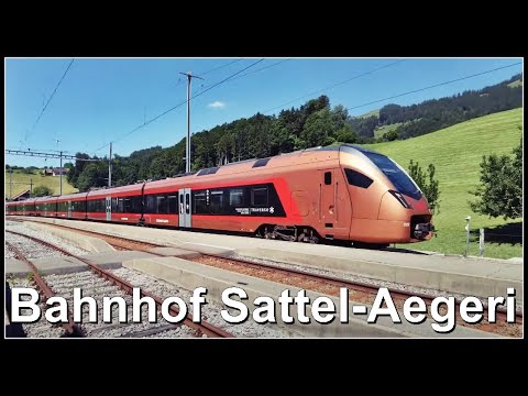 Schweizerische Südostbahn / SOB Bahnhof Sattel-Aegeri, Kanton Schwyz, Schweiz 2022