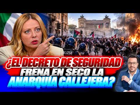 Mano dura de Meloni ante las protestas y saqueos en Italia
