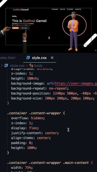 Profile Website Header | Mind-Blowing Codepen #65 #html #css #shorts ...