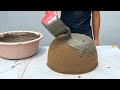 Design Beautiful Plant Pots From Cement And Skillful  Craftsmen