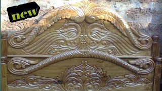 Wood carving bed design//wooden bed// by Sanjay Jena