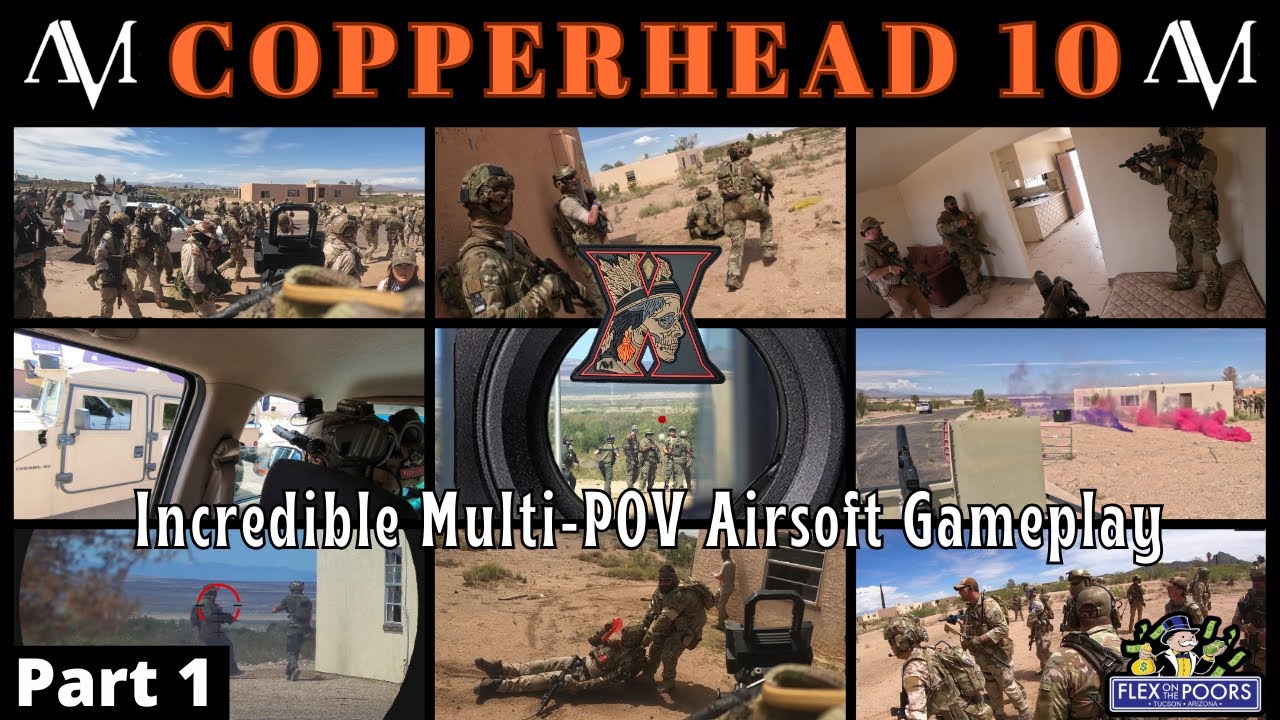 Coordinated Airsoft Team Plays at Huge Milsim | 10 POV's - 600 Player Game | AMS Copperhead 10