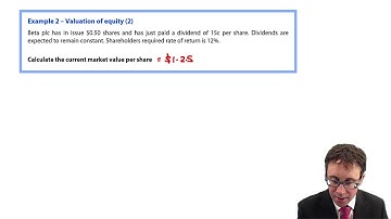 Equity valuation - no growth - CIMA F3 lecture