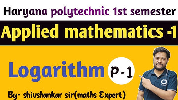 Haryana polytechnic mathematics Logarithm introduction || hsbte polytechnic mathematics 1st semester