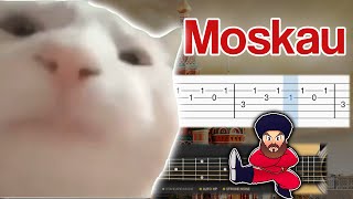 Cat Vibing to MOSKAU - Guitar tutorial (TAB)