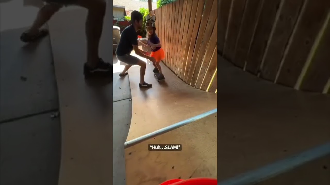 She faced her fear and dropped in on the ramp 👏