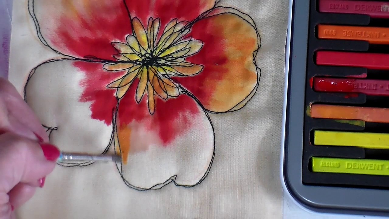 DIY Painting Fabric With Inktense Free Motion Tutorial YouTube DIY Painting Fabric With Inktense Free Motion Tutorial YouTube