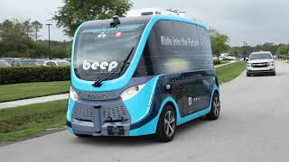 Autonomous shuttles help transport COVID-19 tests at Mayo Clinic in Florida