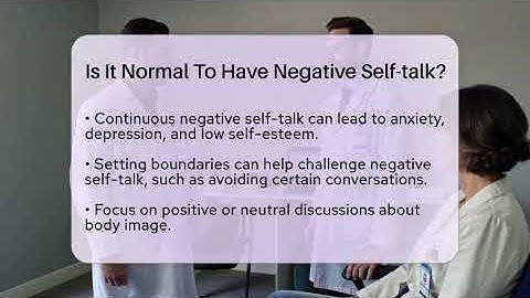 Is It Normal To Have Negative Self-talk? - Inside Body Image