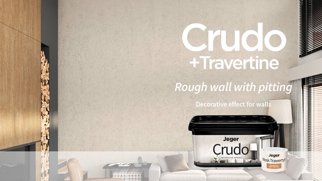 💡Instructional video - Jeger Crudo and Travertine - DIY raw wall effect with imitation travertine