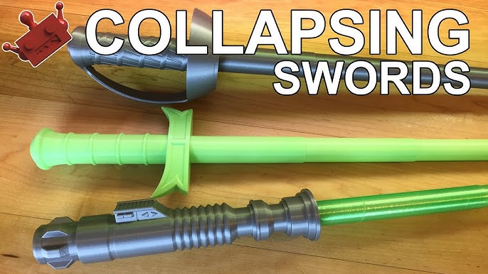 3D printable Collapsible Sword - Épée dépliable - No support