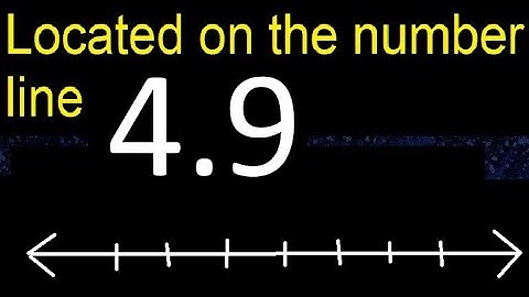 Located 4.9 on the number line 4,9 . Locating decimal numbers . represented