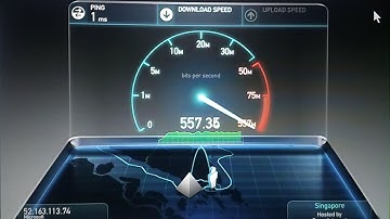 557 Mbps Download Speed of Microsoft Server Speed Test