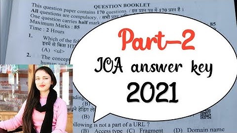 JOA (IT) SOLVED QUESTIONPAPER WITH ANSWER KEY ||2021|| Part-2