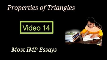 Maths 1A Properties of Triangles || Properties of Triangles || Inter MATHS Properties of Triangles