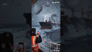 Cargo Ship Sinks During Massive Storm Caught on Camera 🌩️🚢