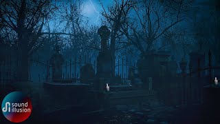 Haunted Graveyard At Night Ambience [Spooky Halloween Sounds]