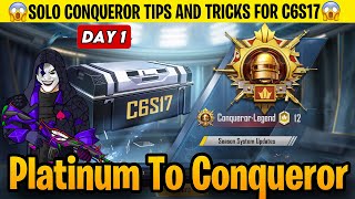 🇮🇳DAY 01 - GOLD TO CONQUEROR RANKPUSH TIPS | DAILY PLUS TARGET SOLO RANKPUSH TIPS AND TRICKS