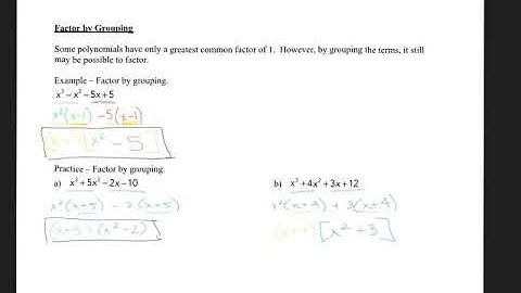 P.5 factoring polynomials