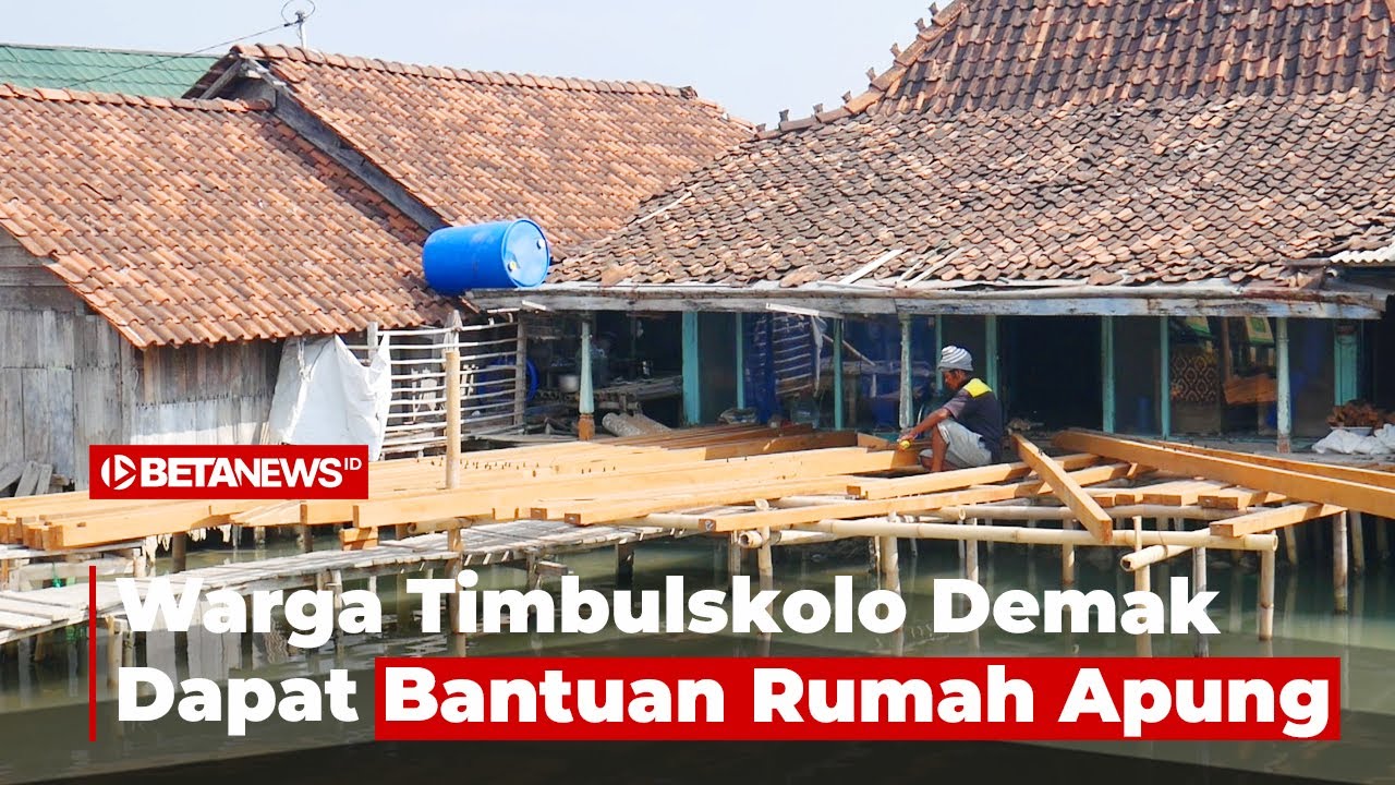 Warga Timbulskolo Demak Dapat Bantuan Rumah Apung