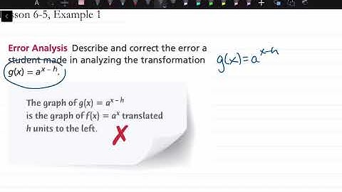 How to Do an Error Analysis: Lesson 6-5, Example 1 | Math Energy TV