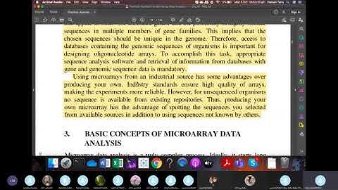 Microarray data Analysis Basic concepts Lecture 2