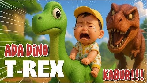 Dino T-Rex | Bandannya Besar, Tangannya Kecil | Lagu Anak 3D Animasi Edukatif