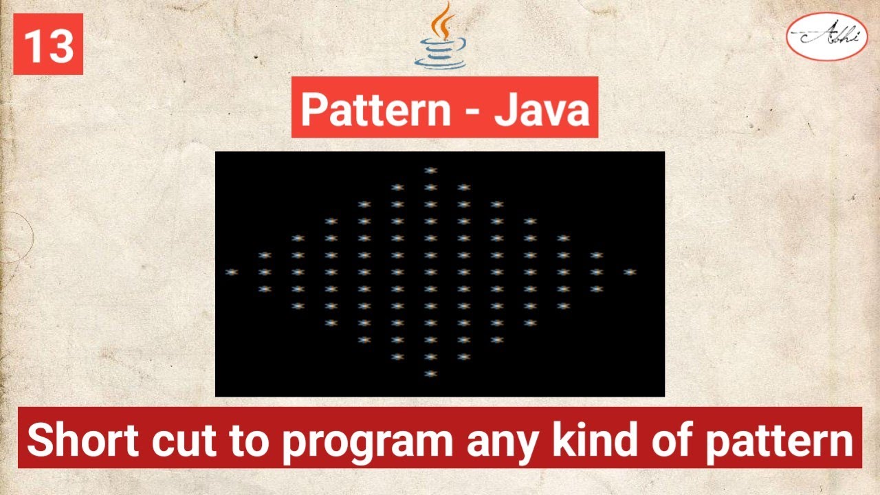 Pattern programming | JAVA | short cut method