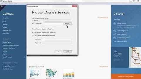 Tableau Training & Tutorials   04 12 Connecting to Data   Connecting to Cubes