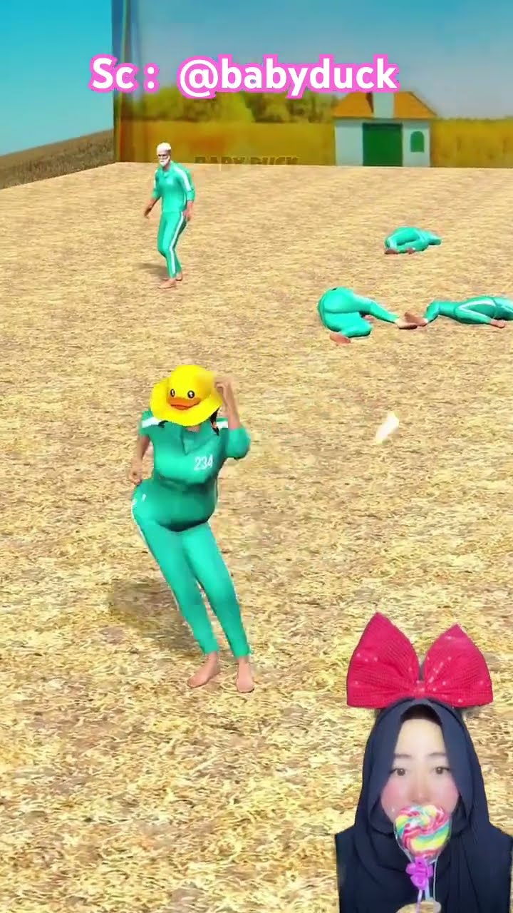 PAKAI TREND GWENCHANA DI PERMAINAN SQUID GAME ⁉️apakah bisa berhasih ? @babyduck #shorts #funny