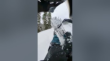 Hop over and then back over 😂 #boost #polaris #snowmobiling #snow #mccall #insta360