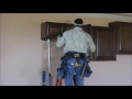 How to install kitchen wall cabinets and Crown Moldings with the Pinch Prop cabinet jacks