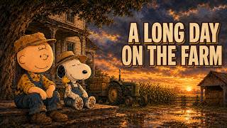 A Long August Day on the Farm 🌾 Cozy Americana Jazz with Snoopy